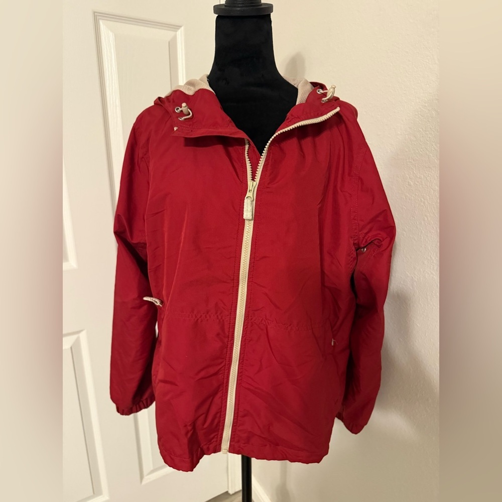 Eddie Bauer Red Zip-Up Jacket - Vintage